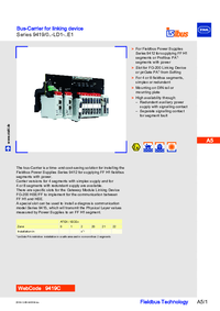 Thumbnail of document Data Sheet - 9419 bus-Carrier for 9419 linking device